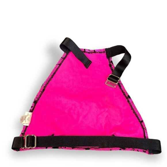 Dolls kill metallic Splatter Print Glitter Halter Top - Picture 4 of 6